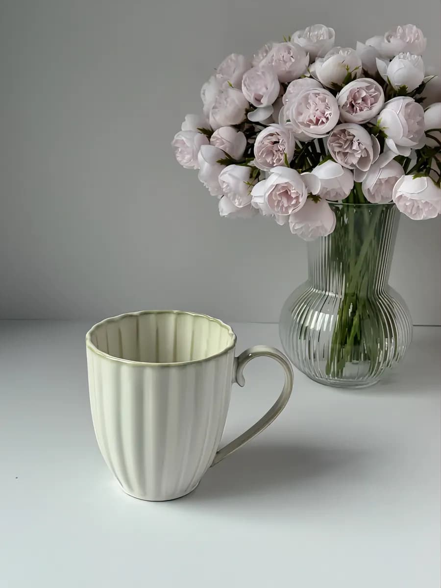 Кружка керамическая для чая и кофе 500 мл, винтажная чашка