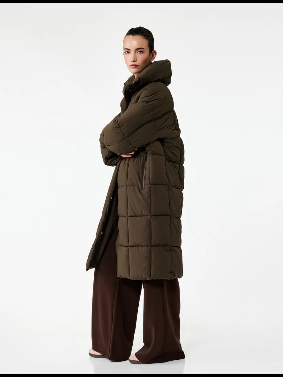 Пуховик женский длинный