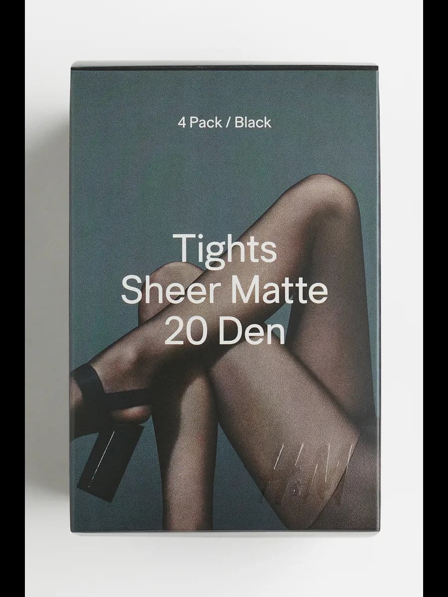 Колготки капроновые тонкие 20 ден - набор 4 шт