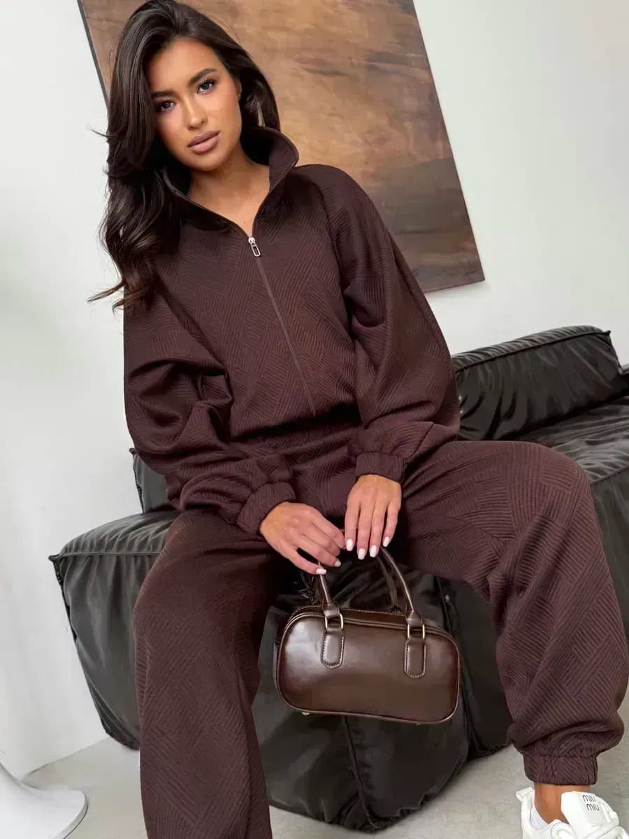 Костюм спортивный на молнии оверсайз