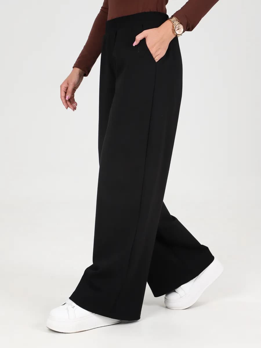 Брюки палаццо широкие спортивные трикотажные - фото 1