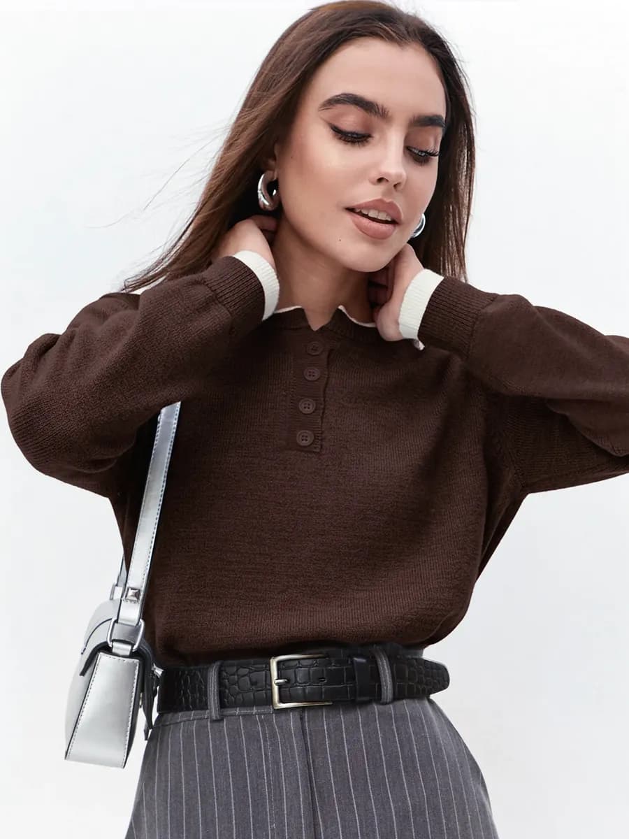 Трикотажный джемпер базовый