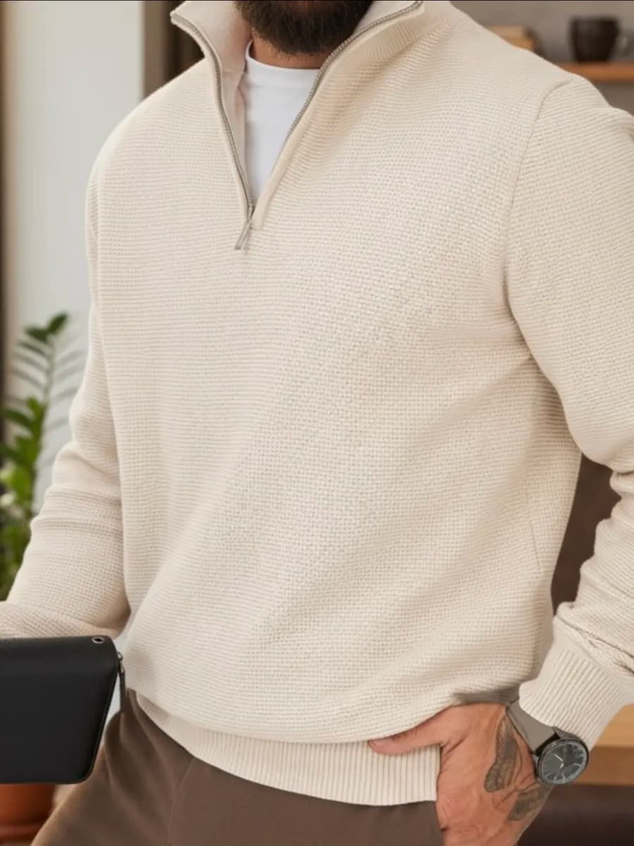 Джемпер на молнии свитшот Old money Халф зип