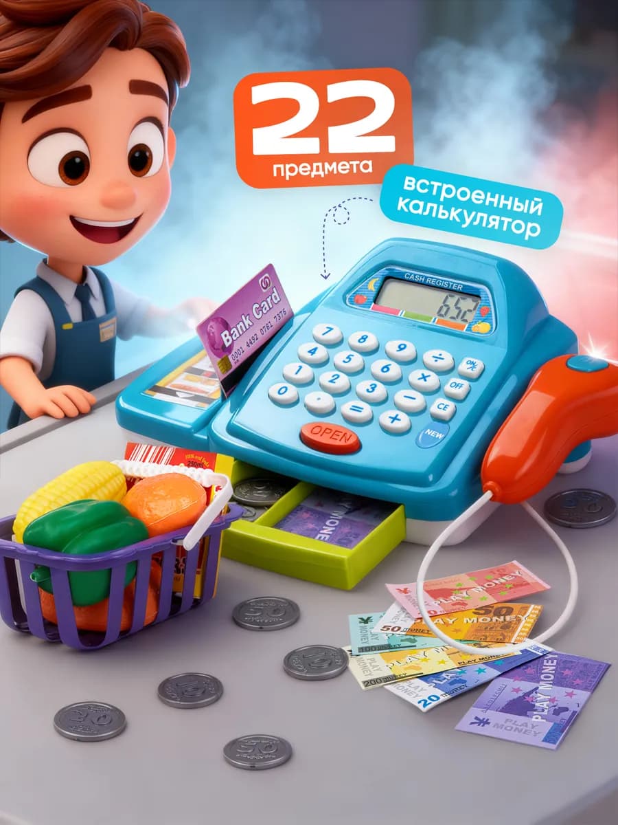 Касса детская игрушечная