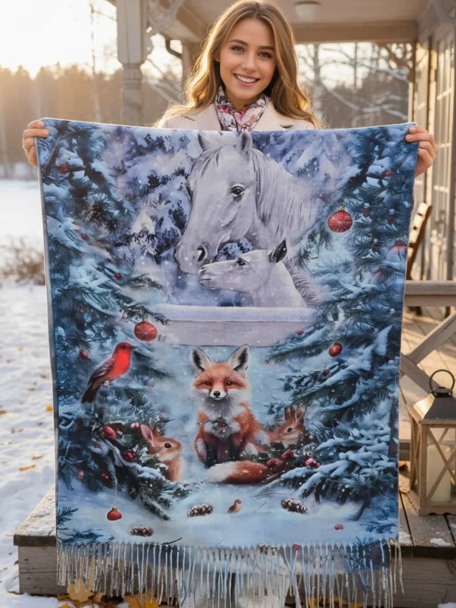 Палантин кашемир в подарок на новый год