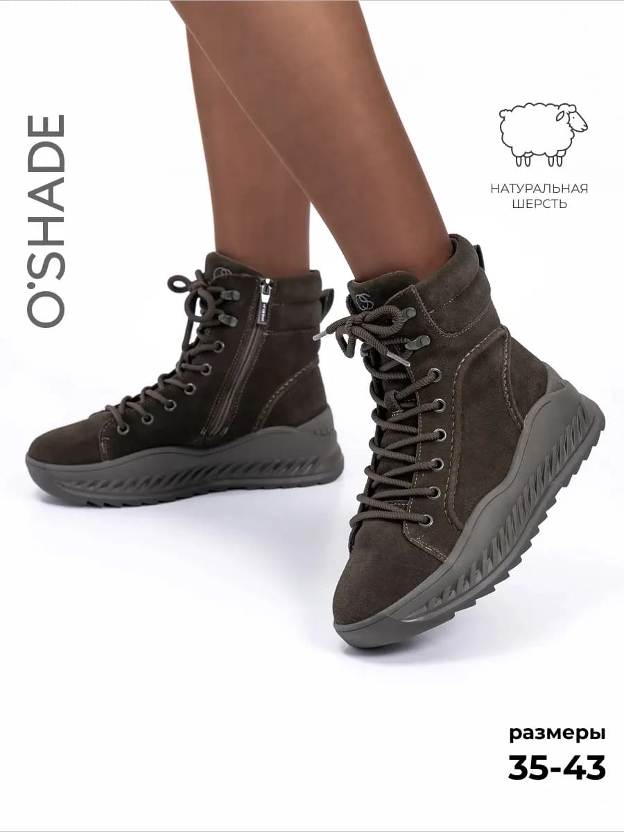 Меховые ботинки женские зимние