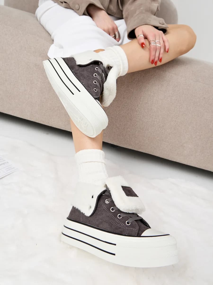 Кеды зимние высокие с мехом