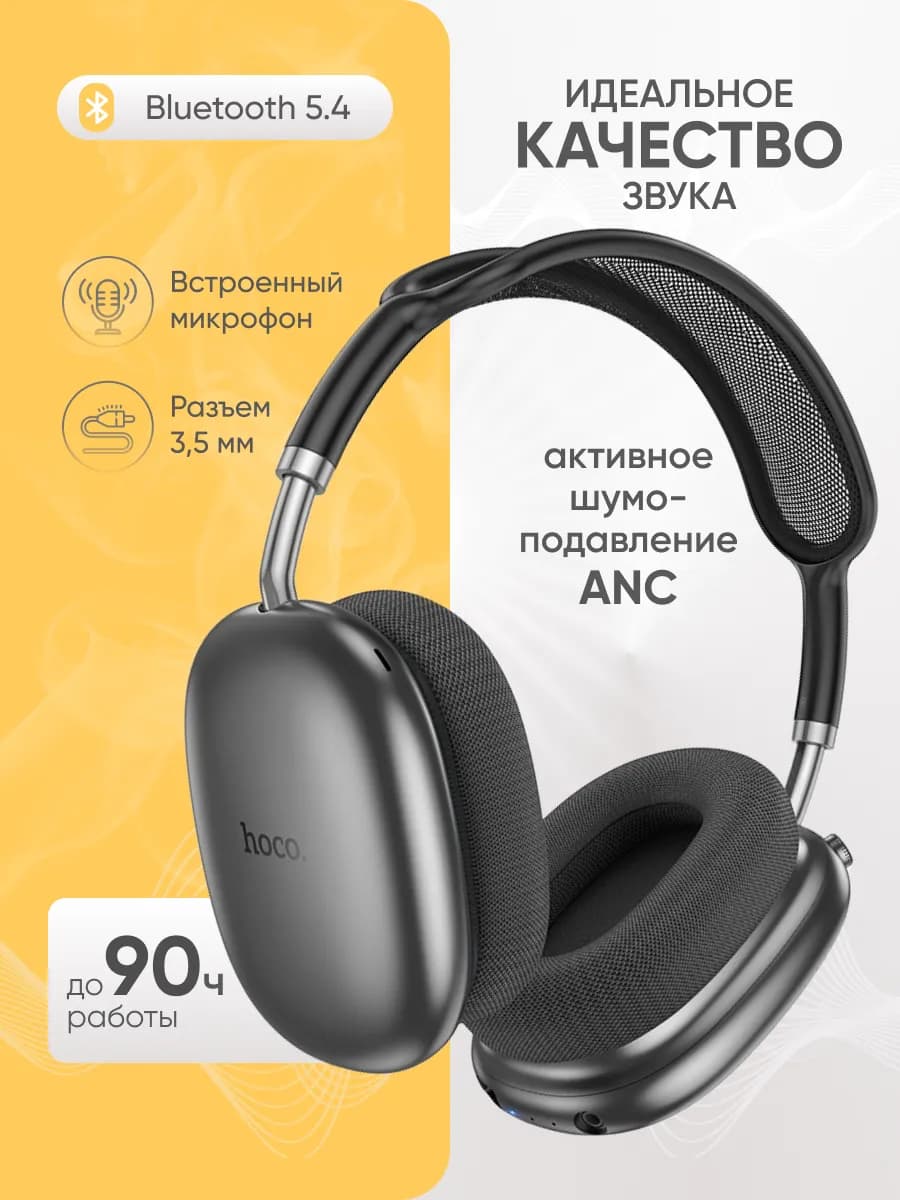 Наушники беспроводные большие с шумоподавлением ANC