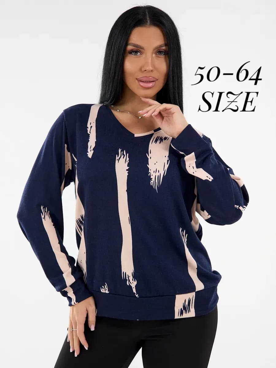 Кофта с длинным рукавом больших размеров