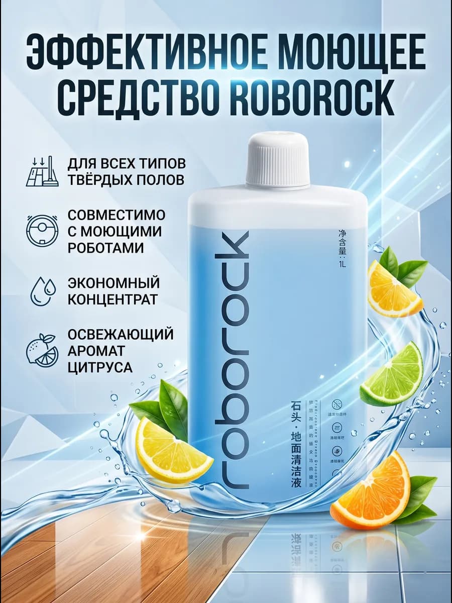Оригинальное моющее средство Roborock для пылесосов, 1 л