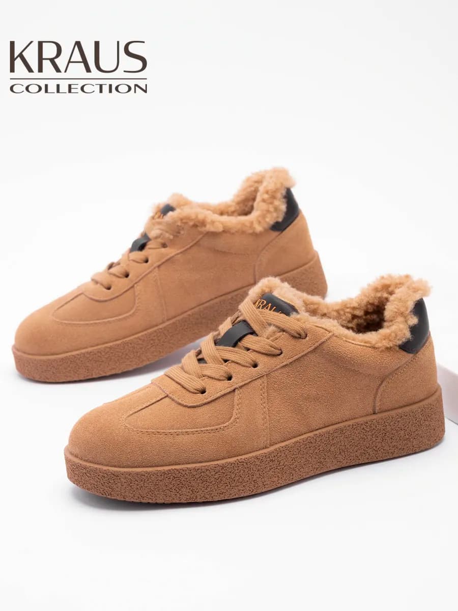 Кеды женские зимние замшевые - фото 1