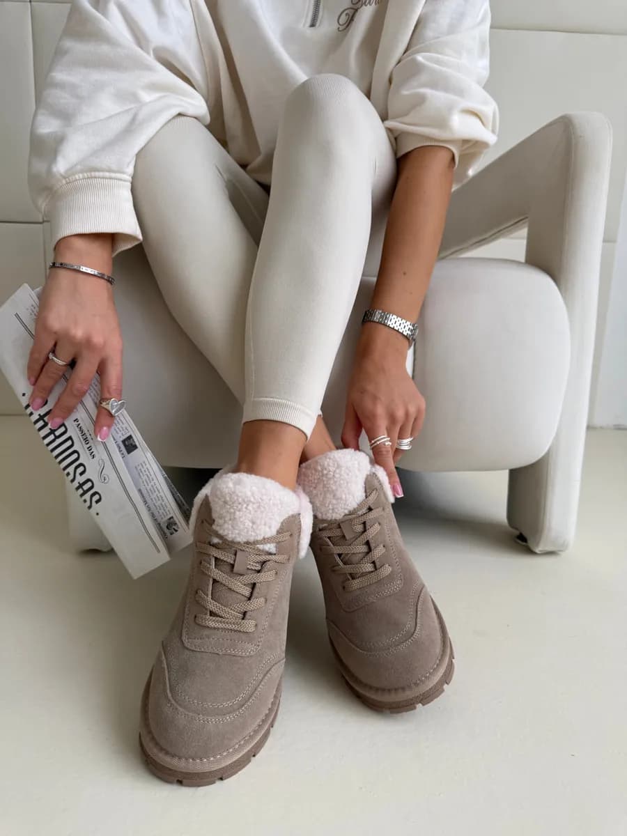 Кеды зимние натуральная замша