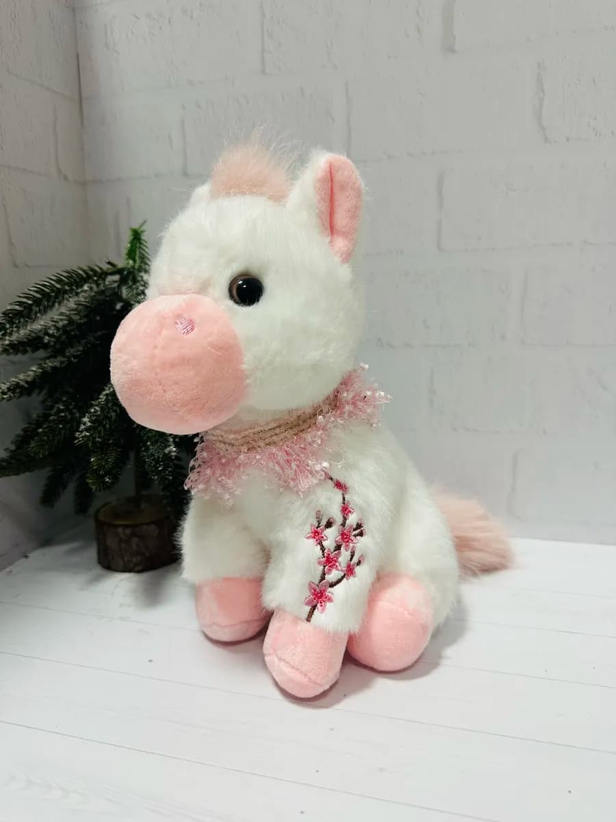 Мягкая игрушка Пони сакура, Символ 2026 года, 22 см