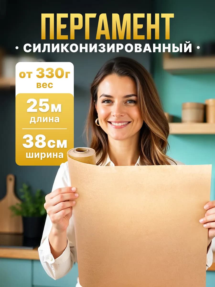 Бумага для выпечки силиконизированная, пергамент