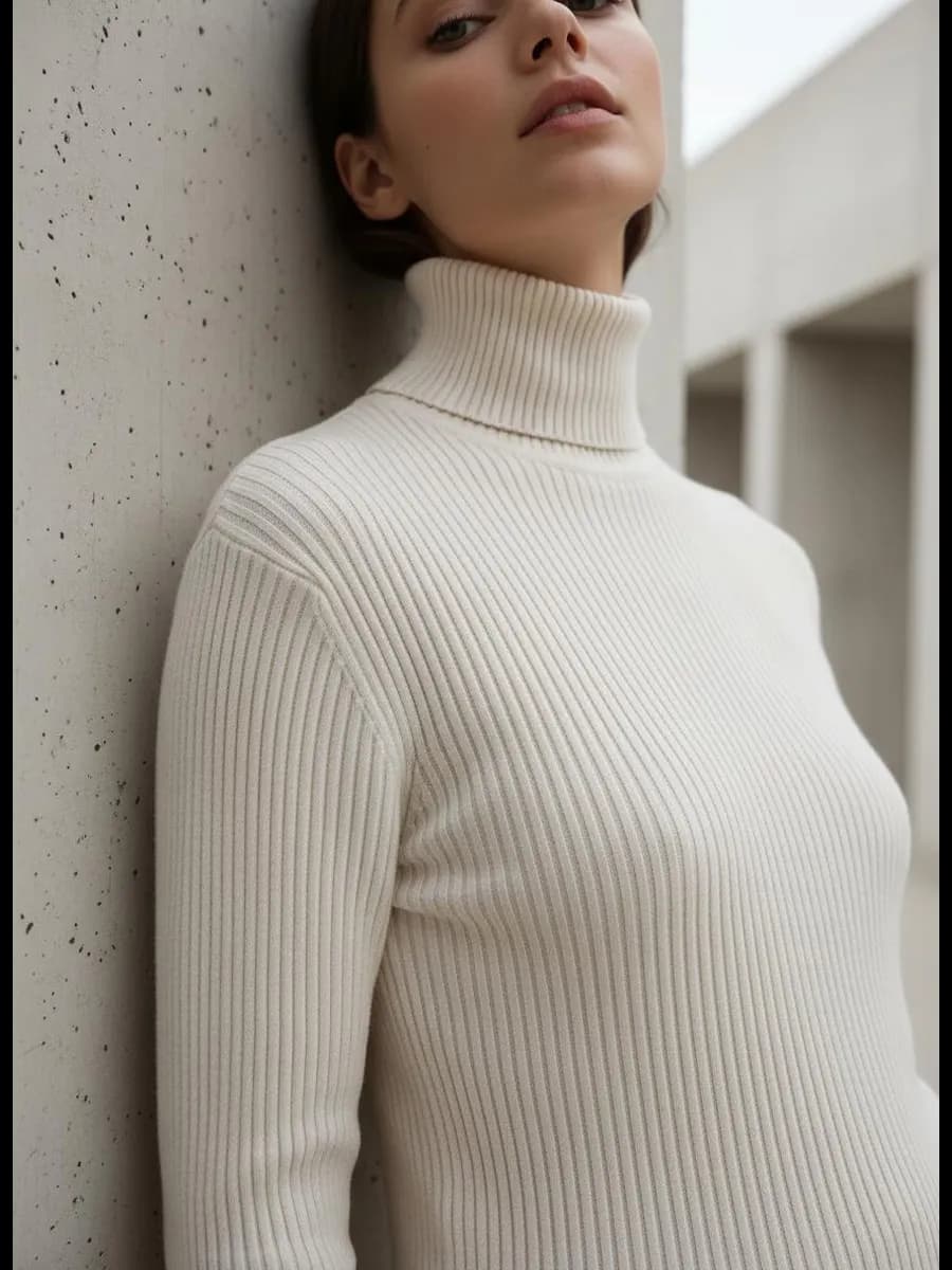 Водолазка лапша с высоким воротом