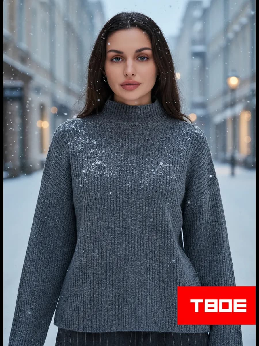 Свитер вязаный теплый