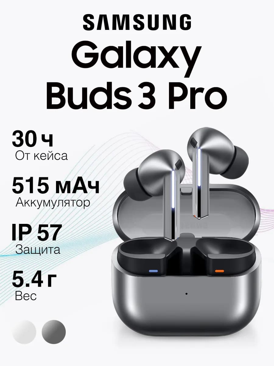 Наушники Galaxy Buds3 Pro Silver, Серебро
