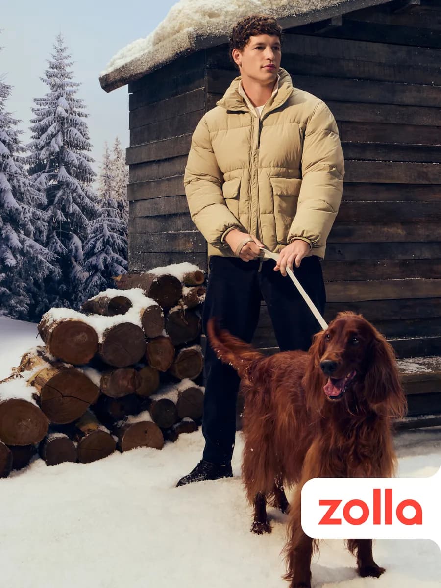 Тёплая мужская куртка с воротником