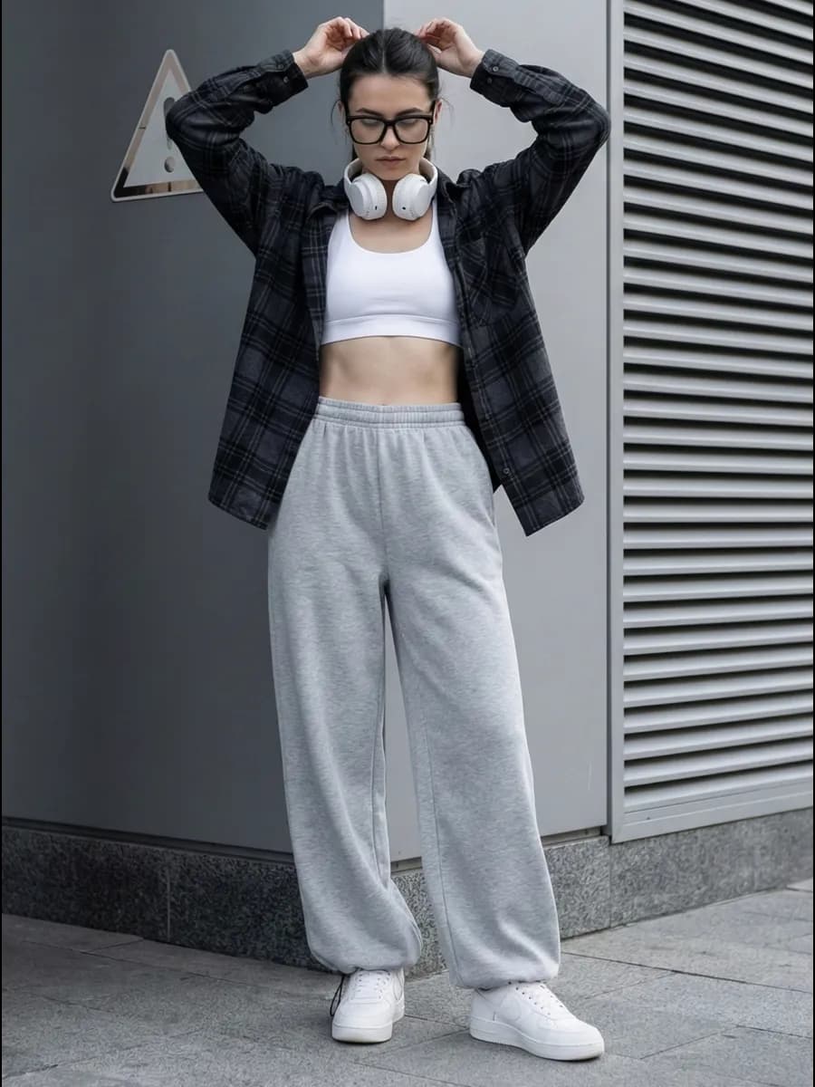 Штаны спортивные оверсайз y2k