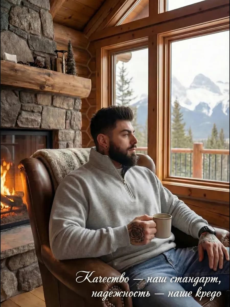 свитшот на молнии утепленный