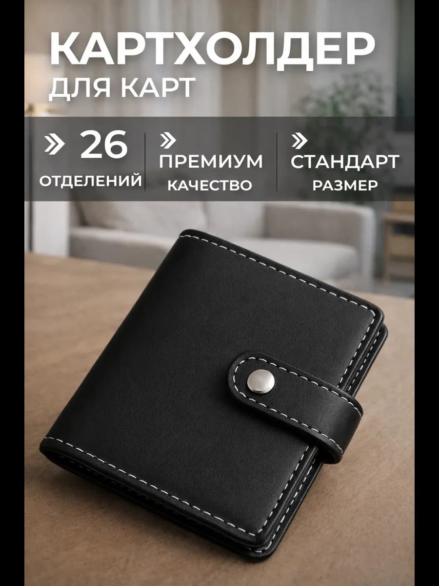 Картхолдер женский и мужской для карт и пропуска визитница