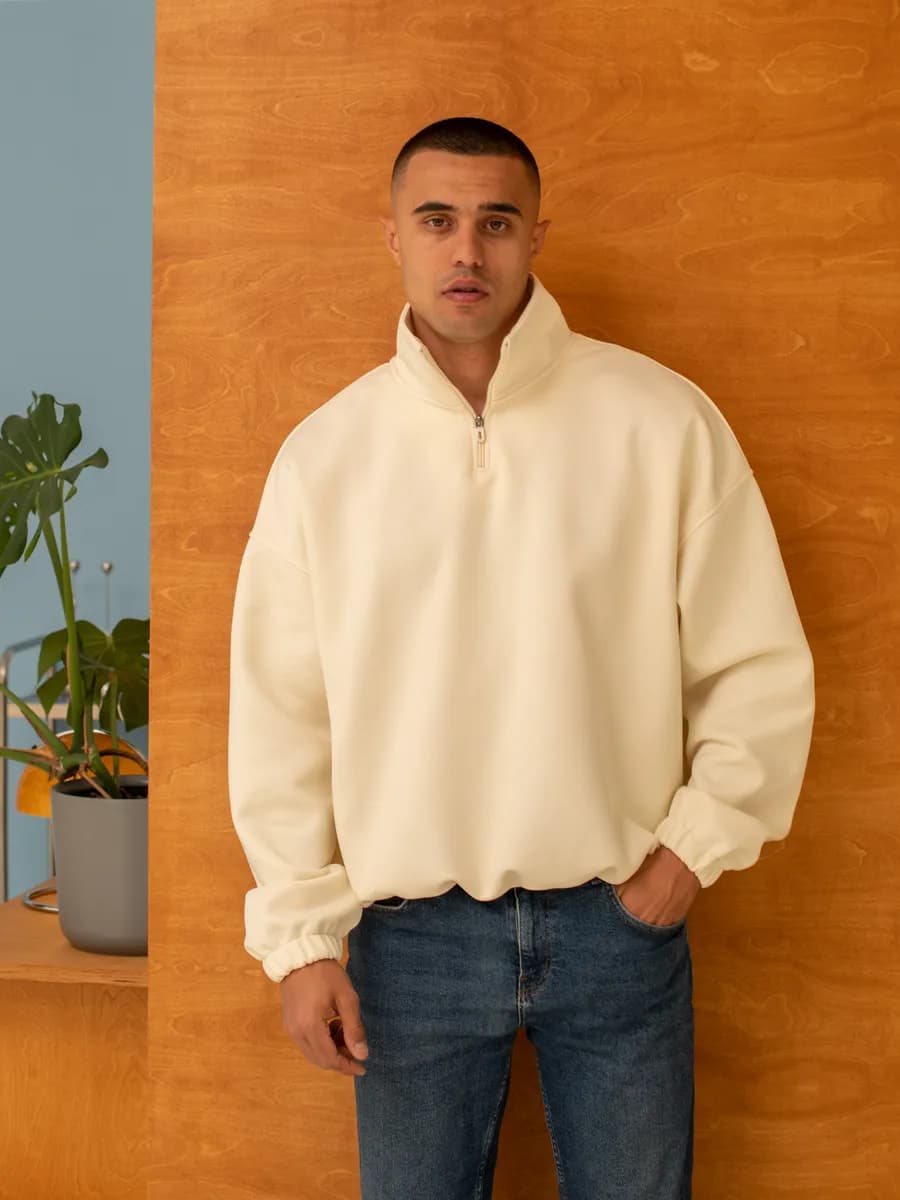 Свитшот на молнии оверсайз