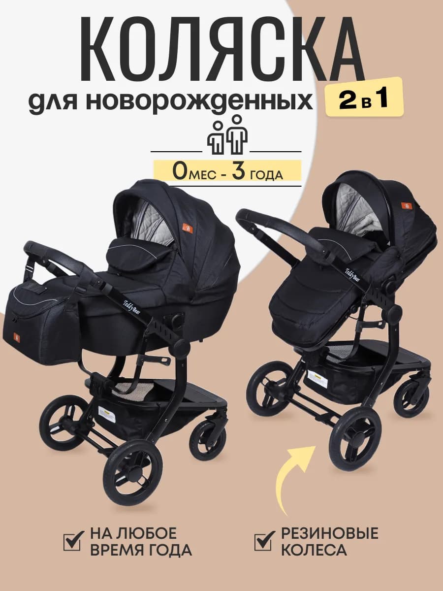 Коляска для новорожденных 2в1 модульная