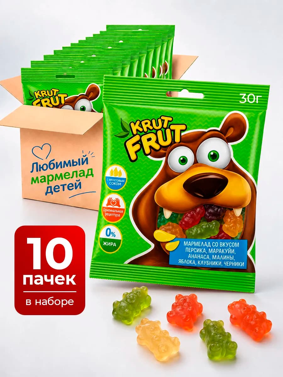 Мармелад жевательный Krut Frut в форме мишек