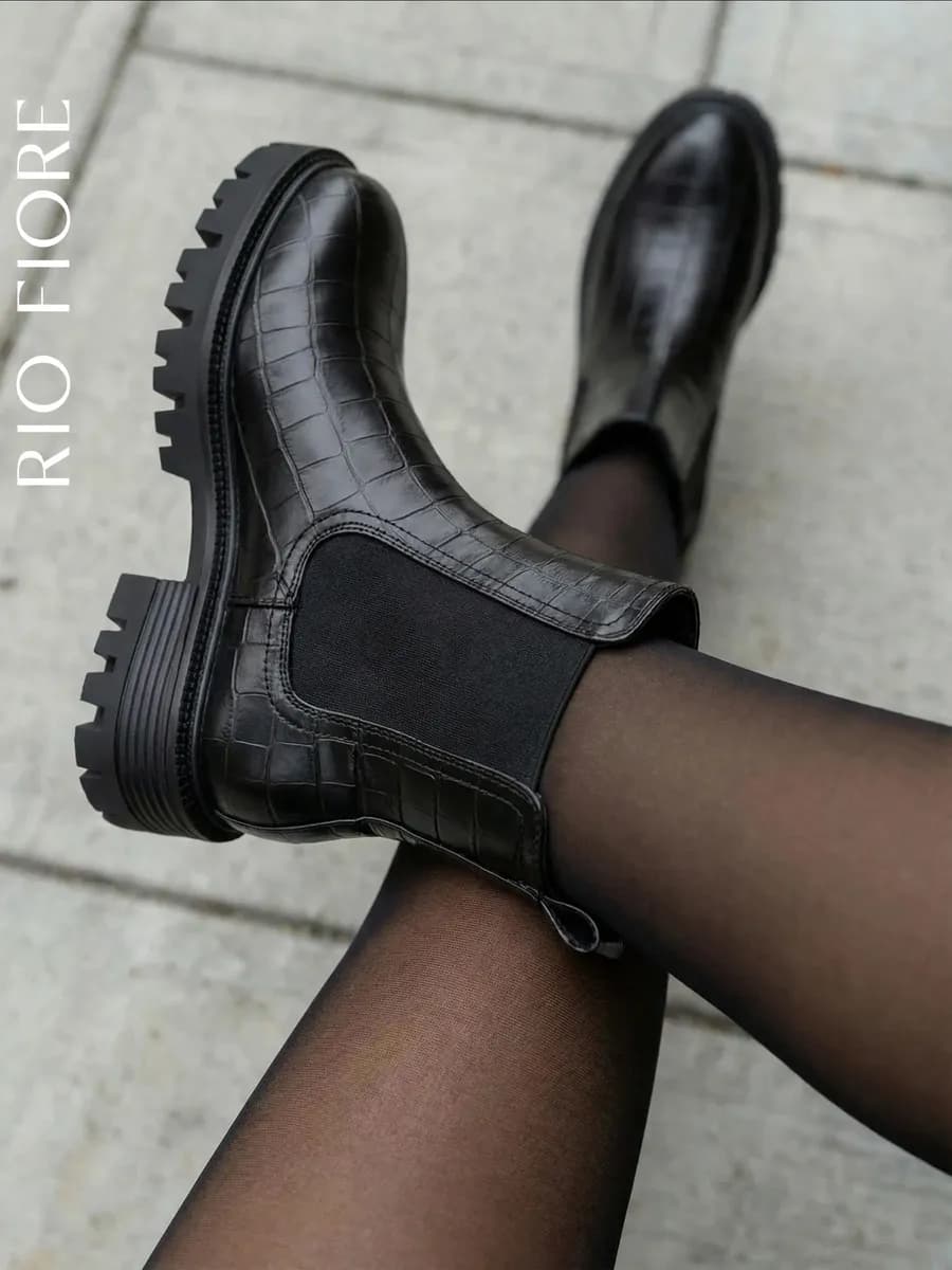 Ботинки демисезонные на платформе челси