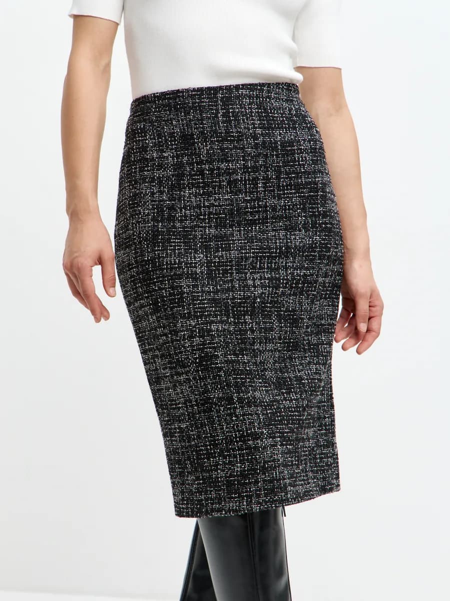 Юбка карандаш твидовая