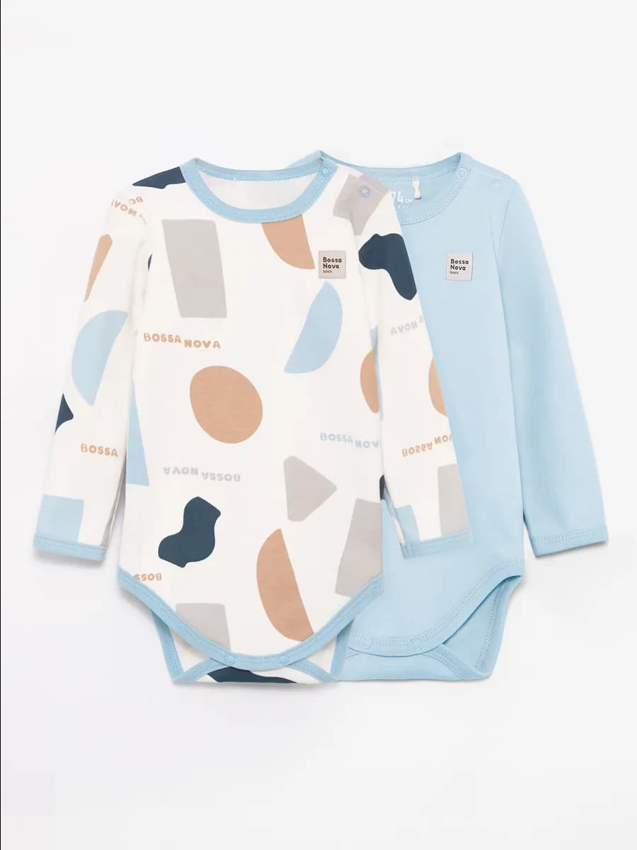 Боди для новорожденных девочек мальчиков малышей набор 2 шт