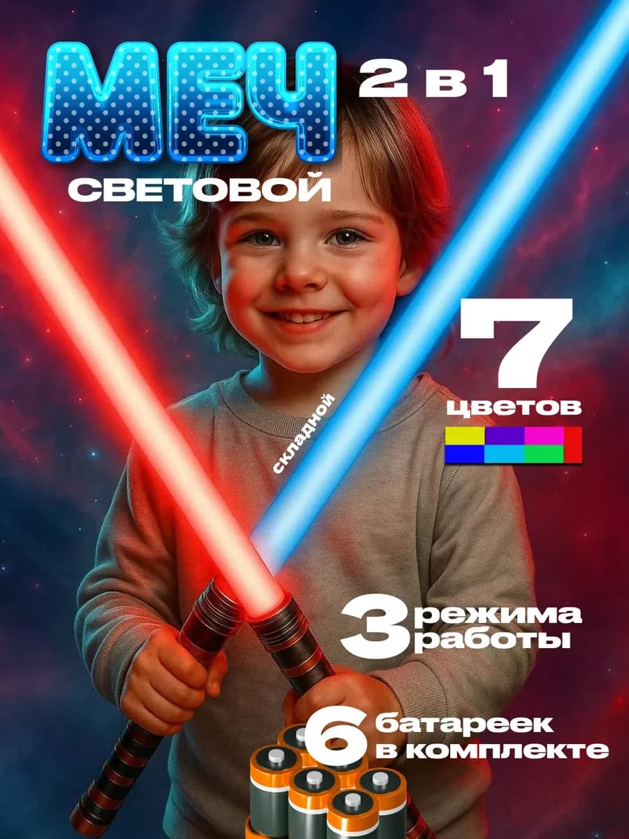 Световой меч джедая игрушечный