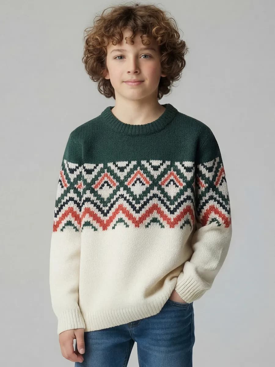 Джемпер вязаный с узором