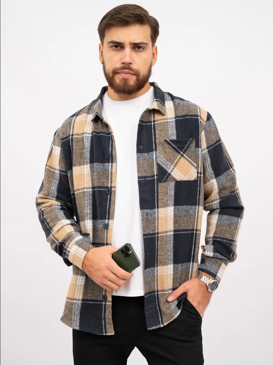 Рубашка клеточная оверсайз