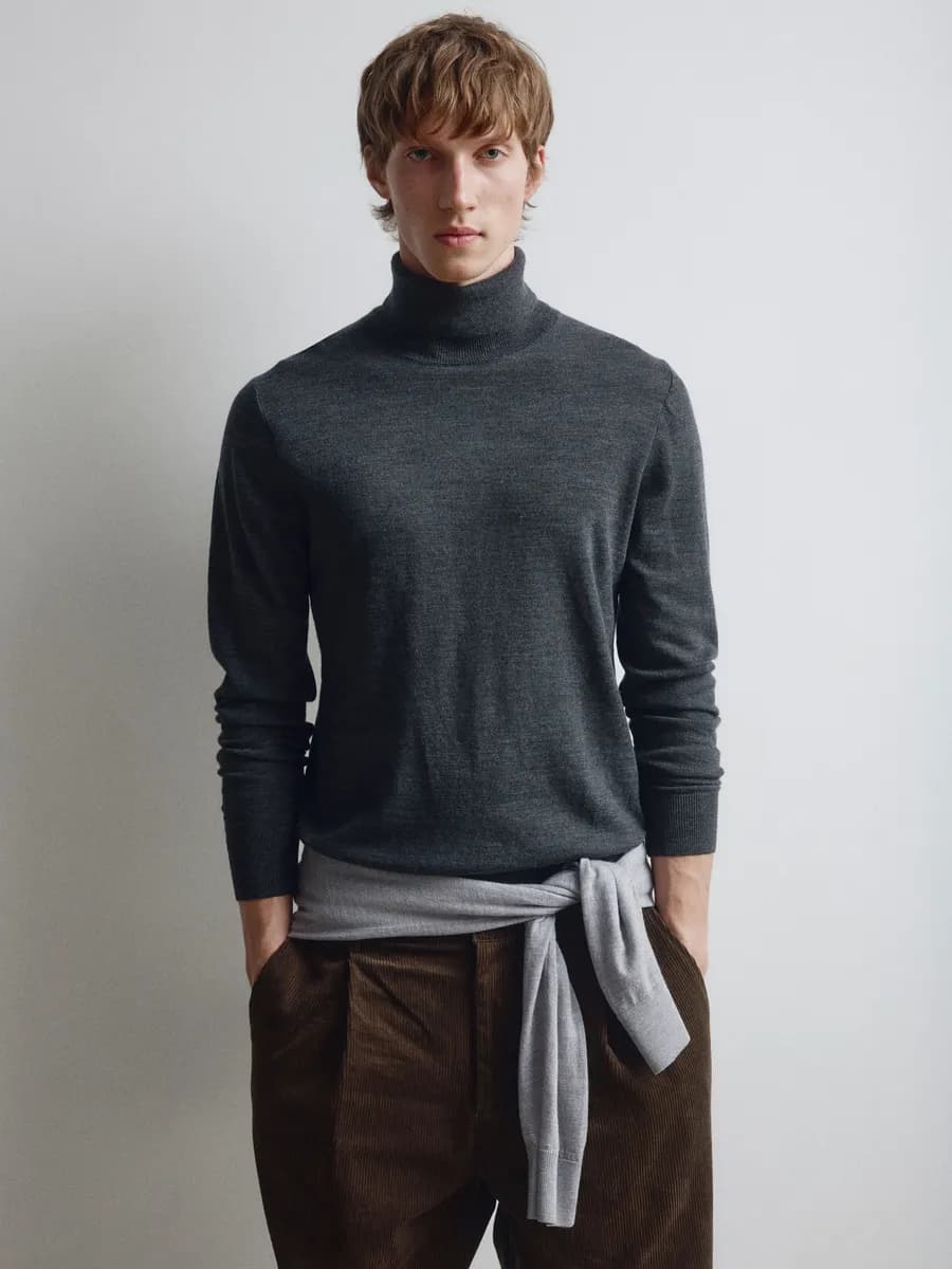 Водолазка шерстяная свитер из мериноса