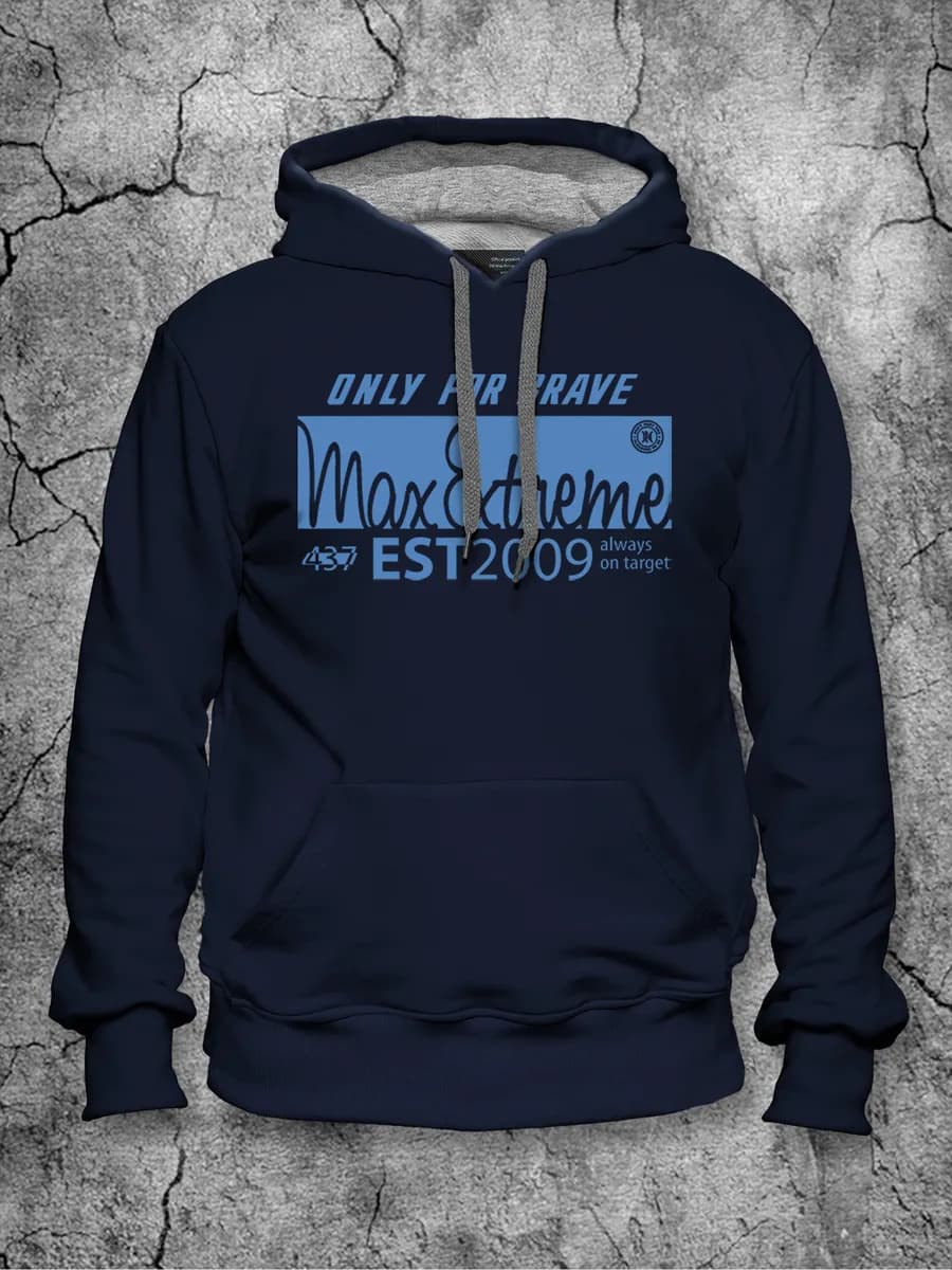 Худи мужское с капюшоном без начеса с принтом унисекс