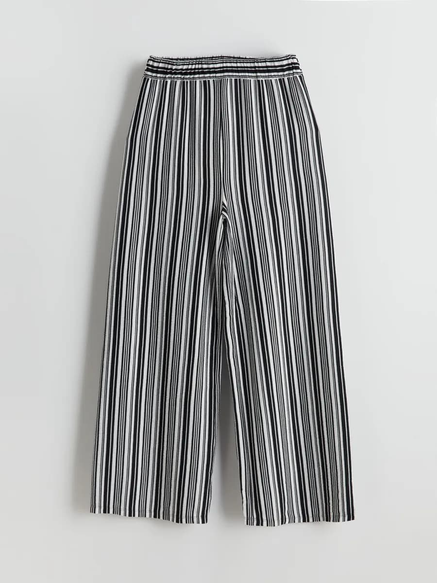 девочки Брюки в полоску с эластичным поясом