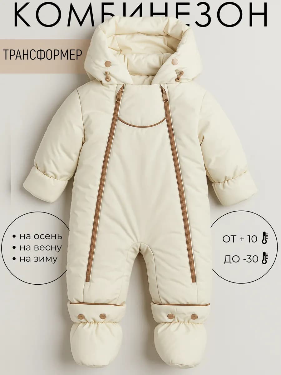 Комбинезон трансформер для новорожденных зимний
