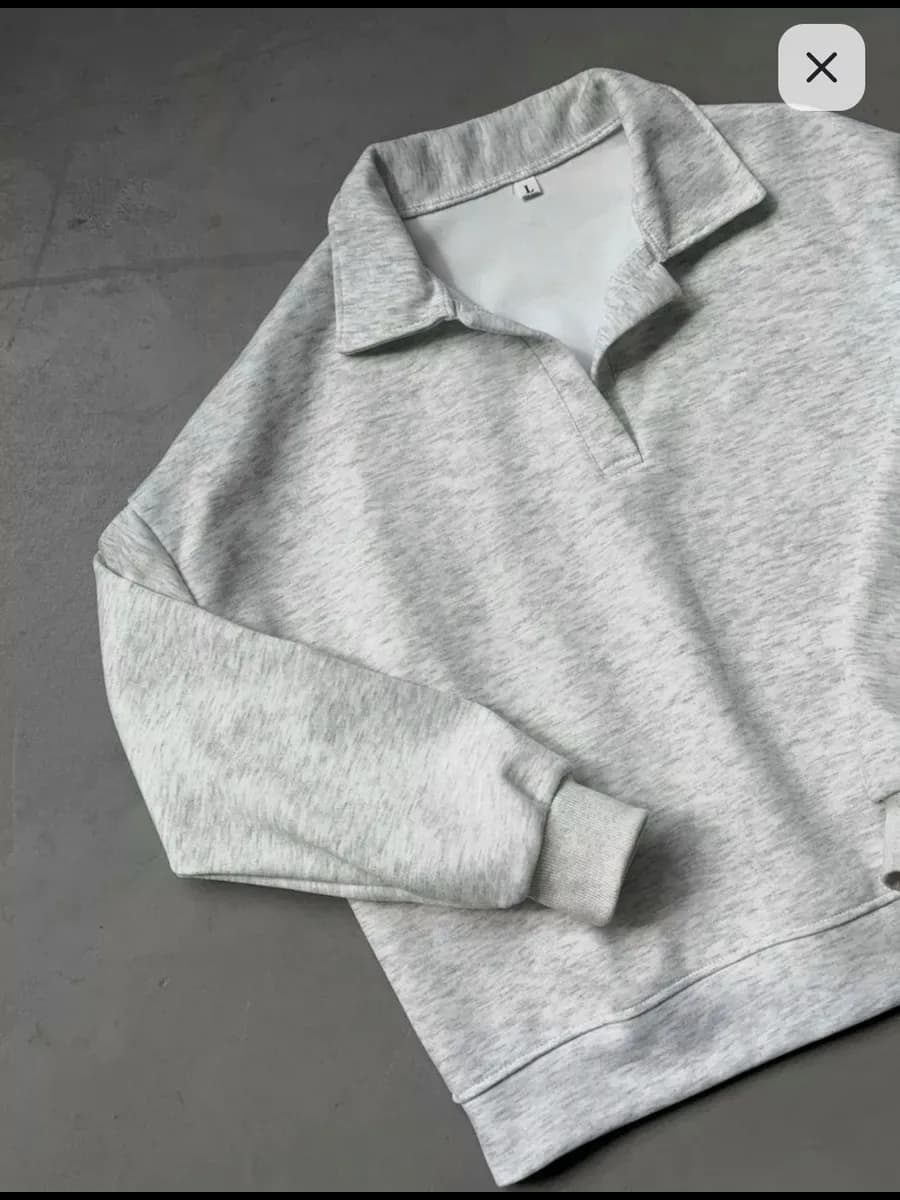 Свитшот оверсайз с воротником y2k