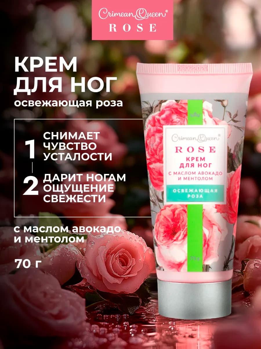 Натуральный крем для ног с маслом авокадо и ментолом