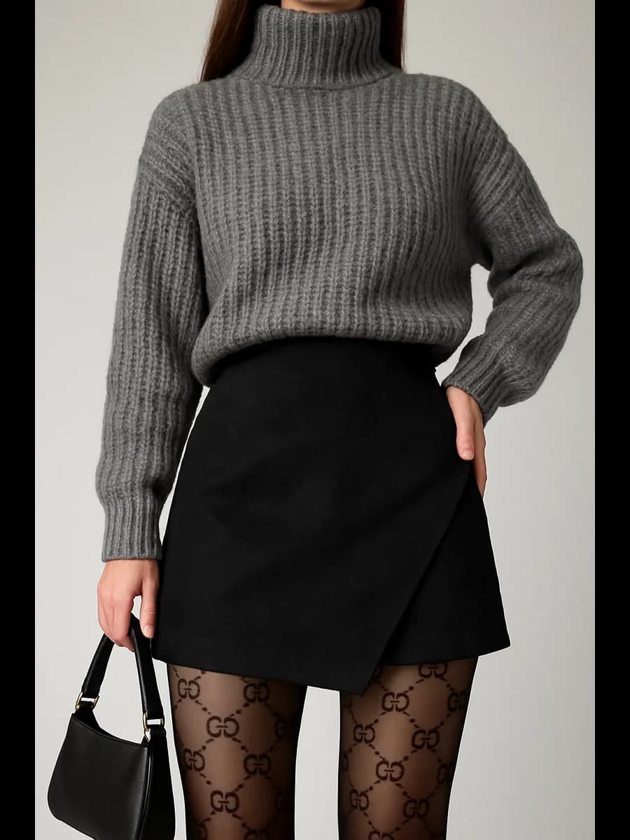 Юбка шорты замшевая мини зимняя