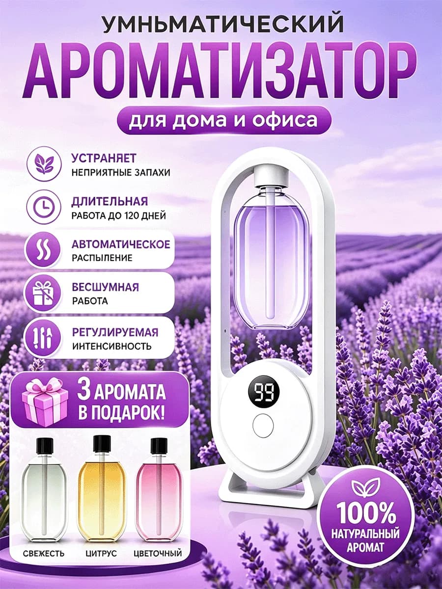 Диффузор для дома автоматический 3 парфюма