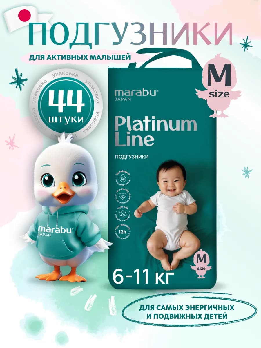 Подгузники 3 размер M 6-11 кг