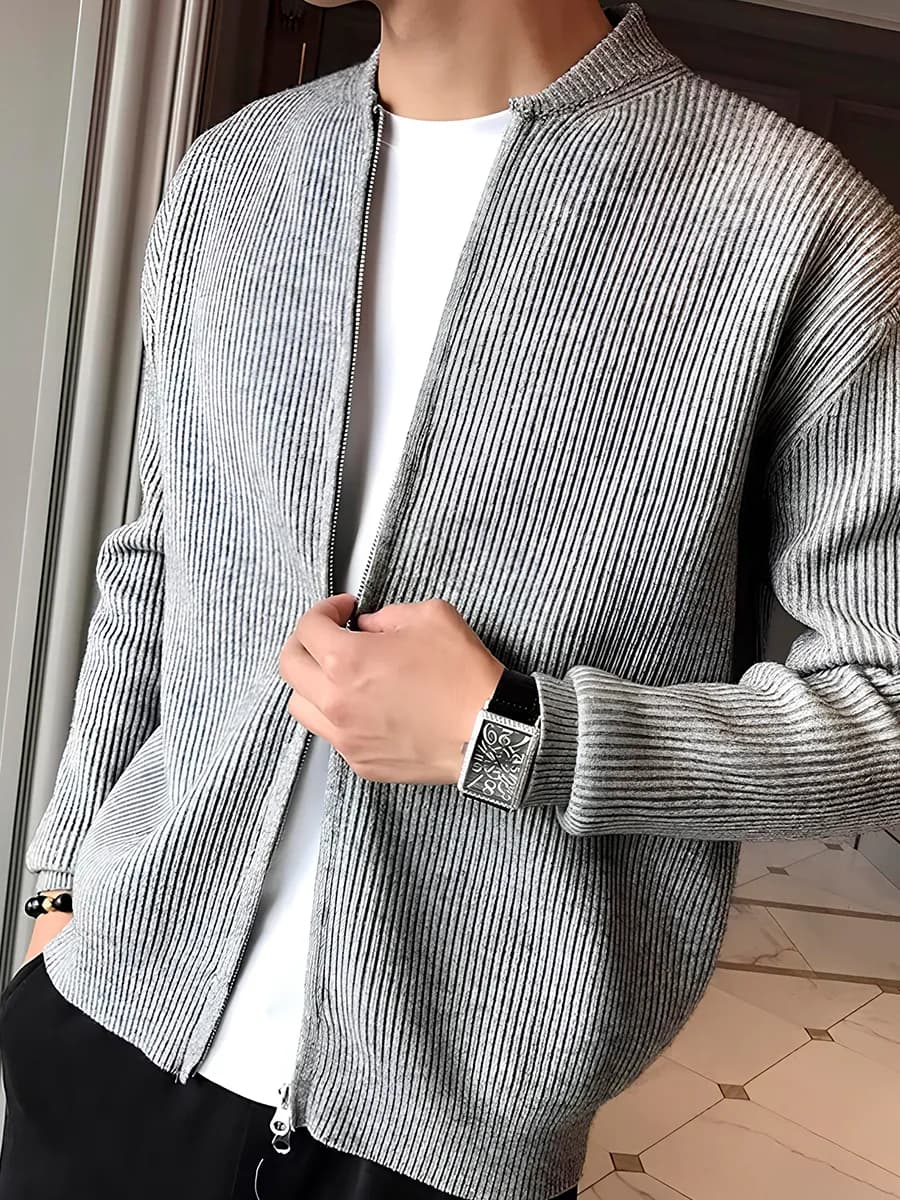 Джемпер Кардиган на молнии шерстяной