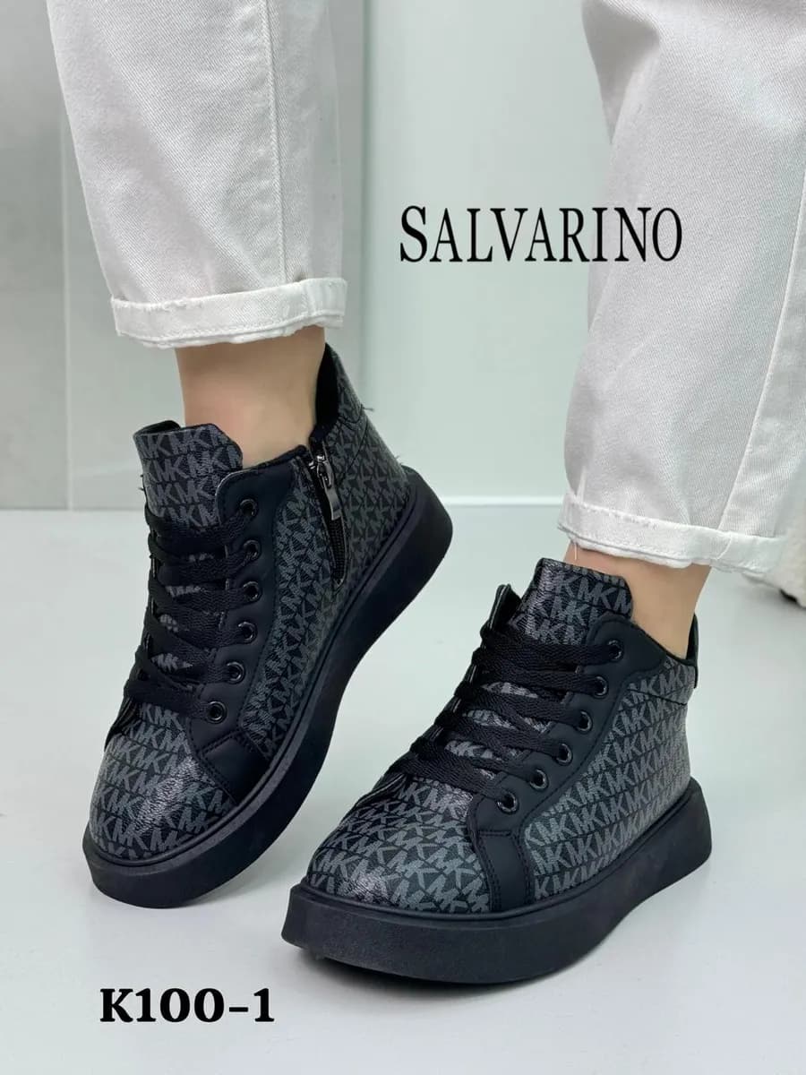 Кеды высокие на платформе с мехом полуботинки