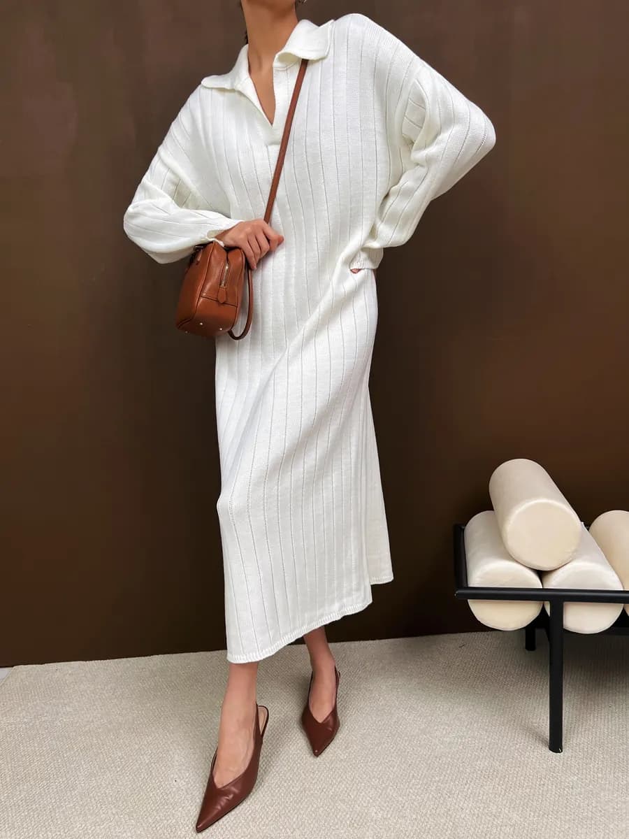 Платье поло трикотажное теплая