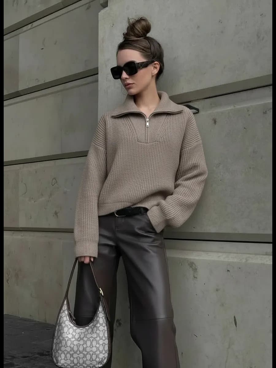 Свитер оверсайз вязаный