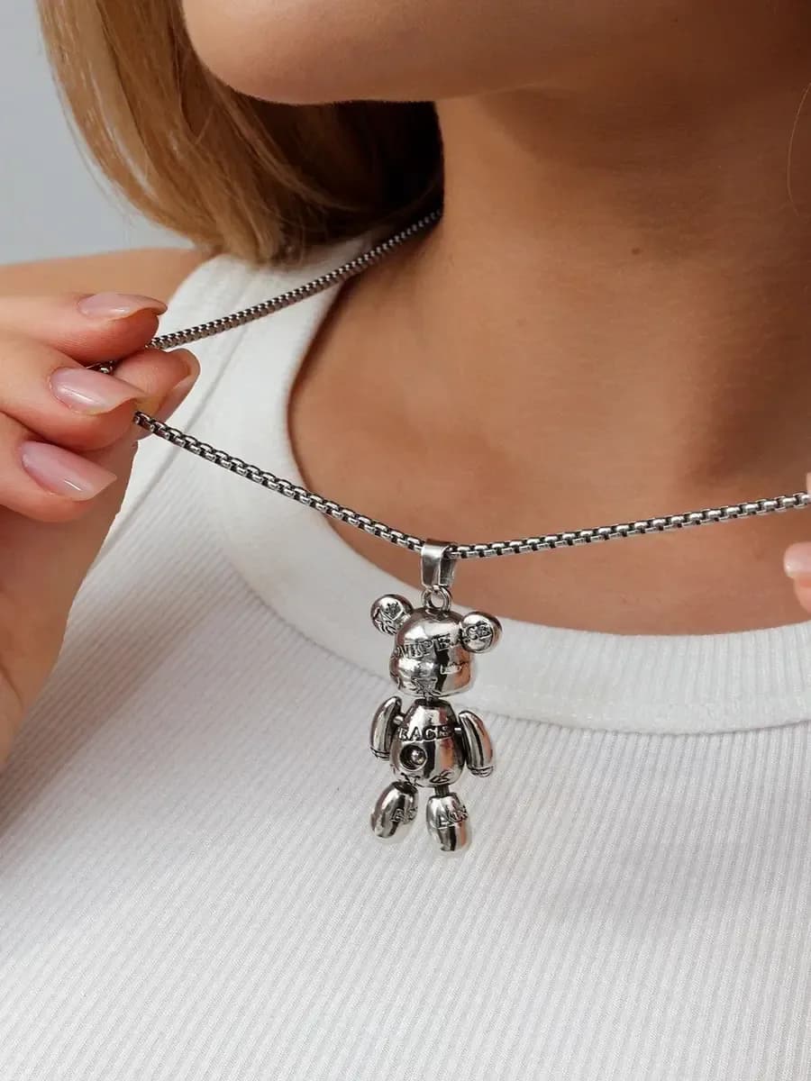 Цепочка на шею с подвеской бижутерия медицинский сплав