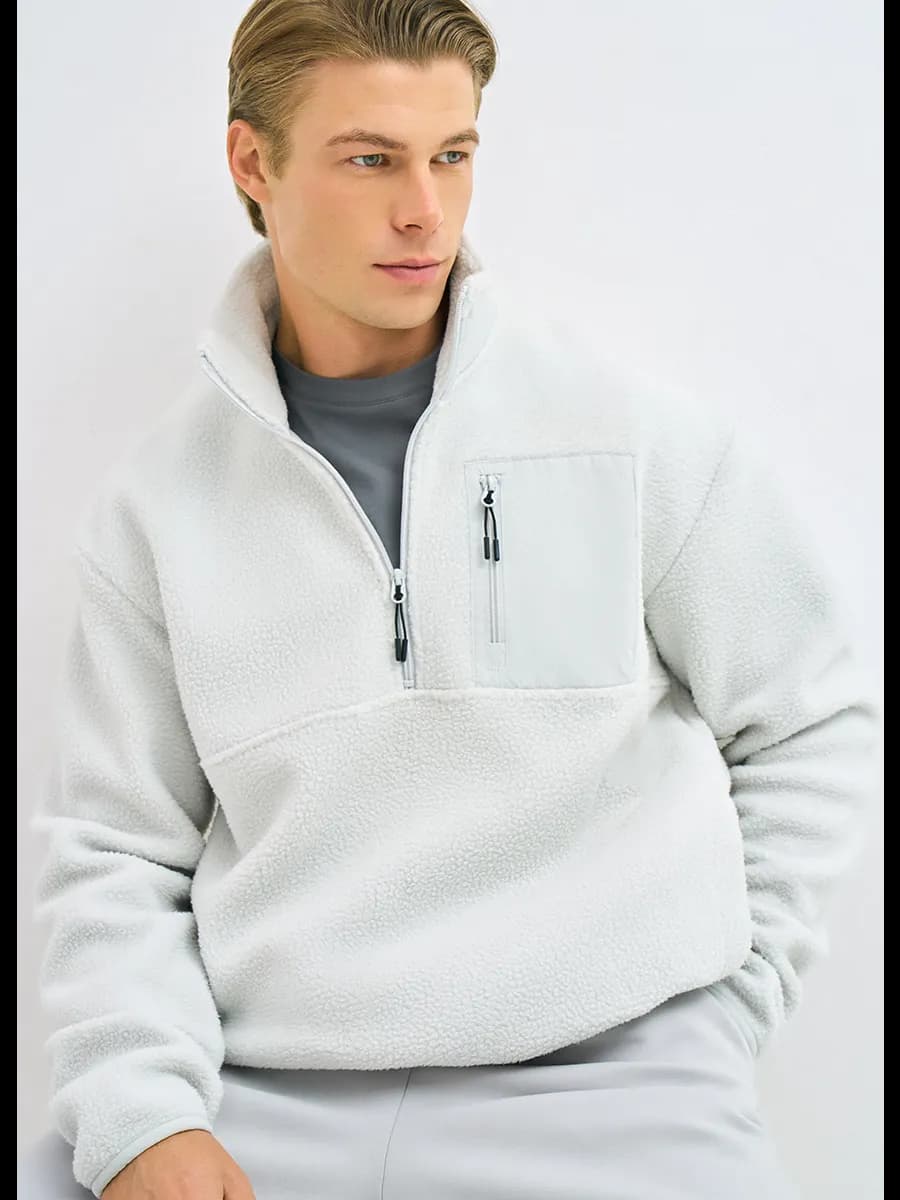 Толстовка флисовая теплая оверсайз