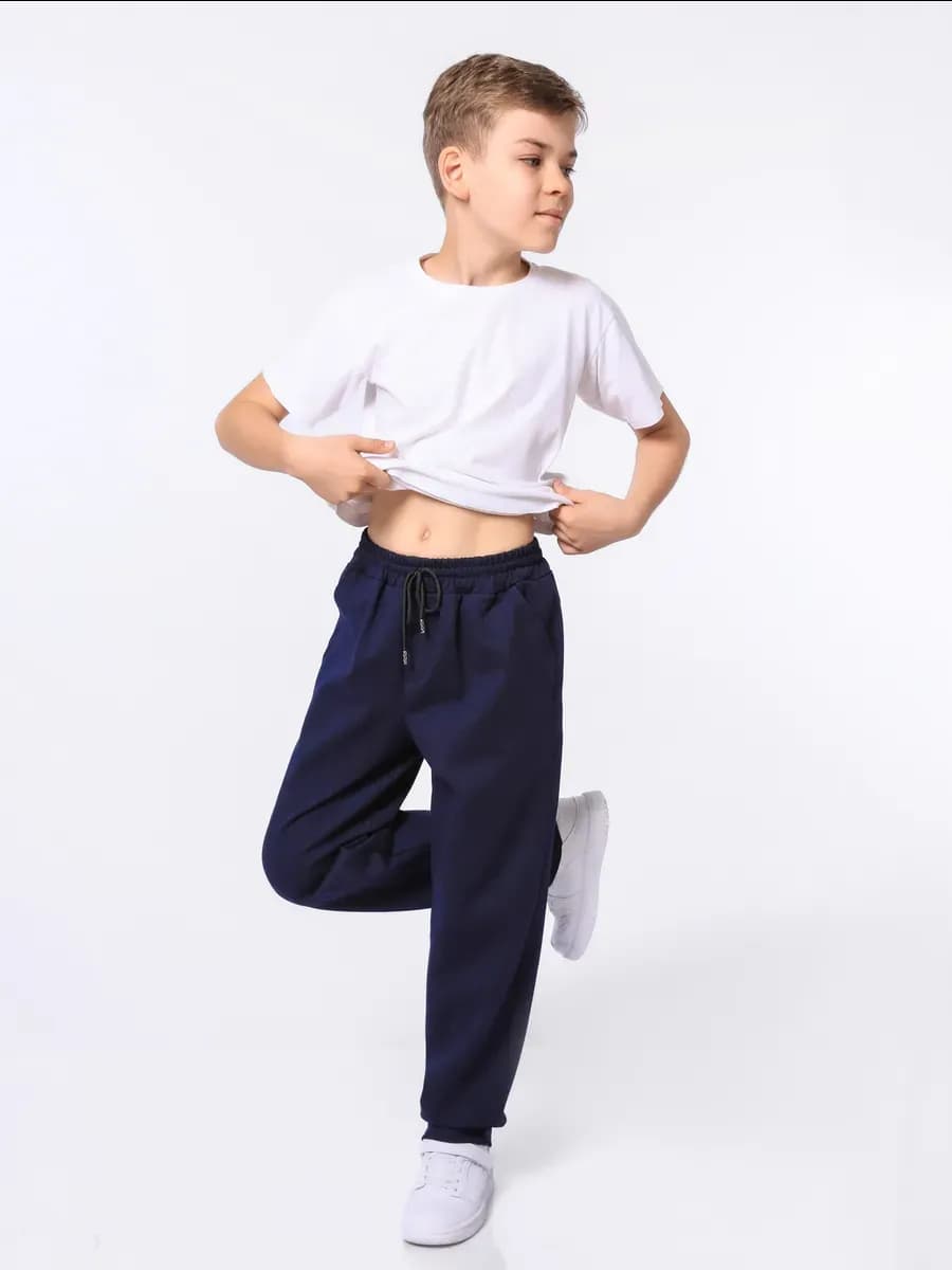 Брюки школьные утепленные на резинке